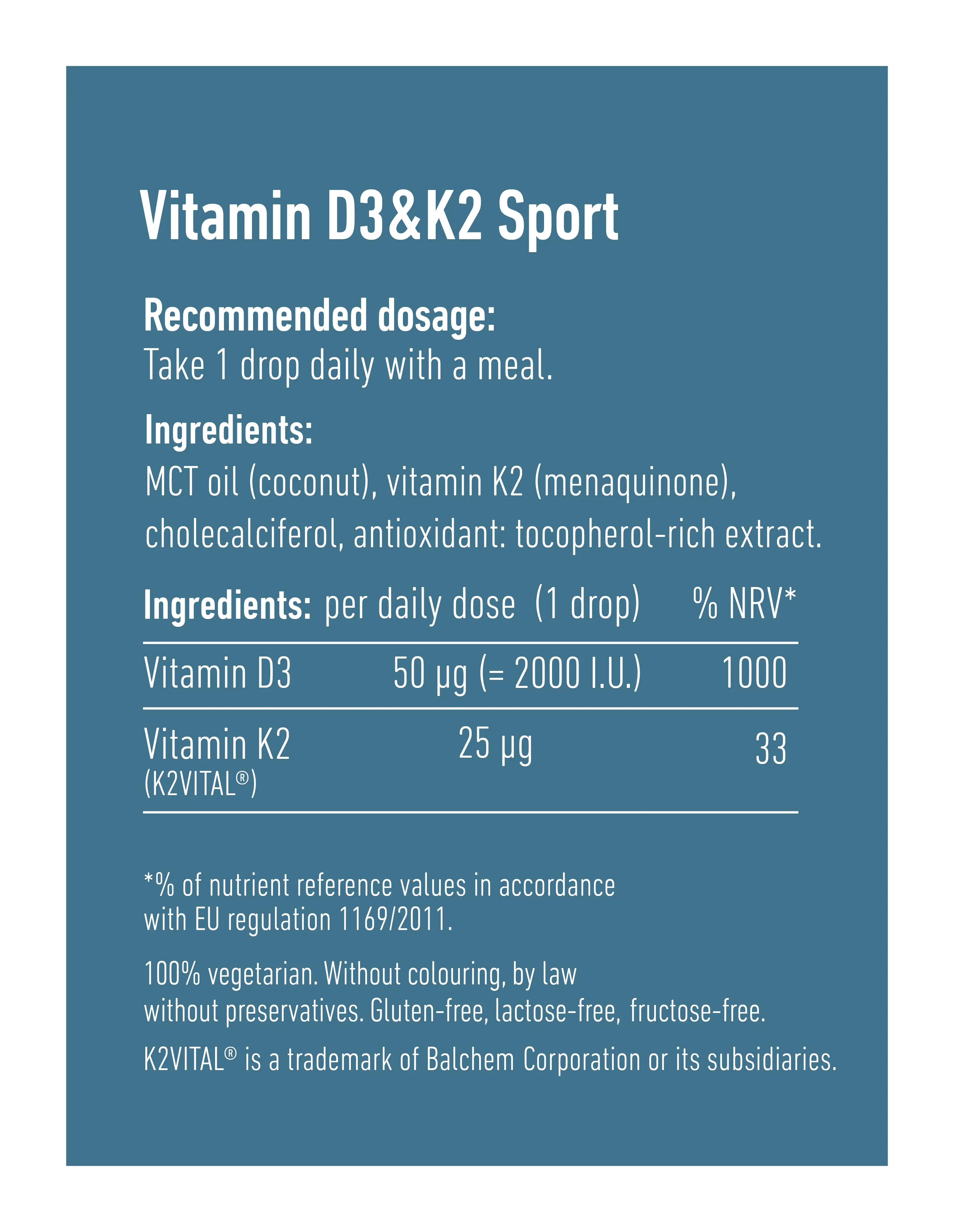 Sports D3 & K2 liquid - ٢٢٫٥ مل (٧٧٥ قطرة) 2